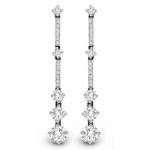 2 CT. T.W. Diamond Line Drop Earrings in 14K White Gold (J/I1)