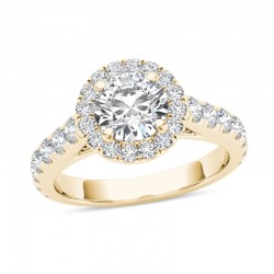 1-1/2 CT. T.W. Diamond Frame Engagement Ring in 14K Gold