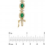Oval Emerald and 4 CT. T.W. Diamond Bracelet in 14K Gold - 7.25"