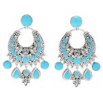 Artisan Silver by Samuel B. 1.75" Sleeping Beauty Turquoise Drop Earrings