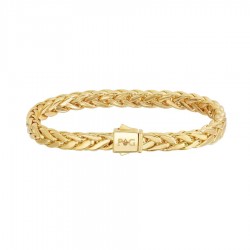 14K Gold 6.5mm Woven Chain Bracelet