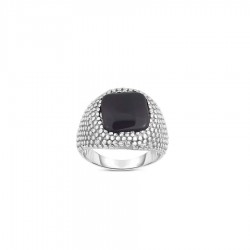 Silver & Black Onyx Signet Ring
