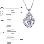 1-3/4 CT. T.W. Certified Heart-Shaped Diamond Frame Pendant in 14K White Gold (I/SI2) - 17"