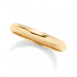 Ladies' 14K Gold Milgrain Wedding Band