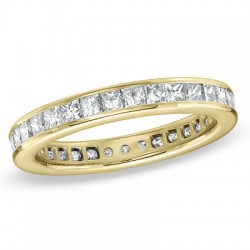 2-1/2 CT. T.W. Princess-Cut Diamond Eternity Wedding Band in 18K Gold (G/SI2)