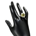 Artisan Silver by Samuel B. 18K Gold Accented 14mm Gemstone Oxidized Ring