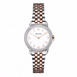 Bulova Diamond Gallery ladies' two colour bracelet watch