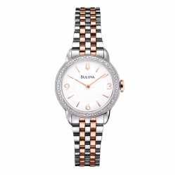 Bulova Diamond Gallery ladies' two colour bracelet watch