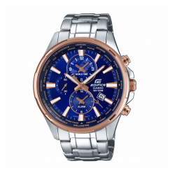 Casio Edifice Men's Blue Dial Stainless Steel Bracelet Watch