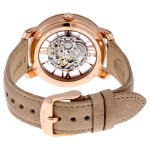 Curiosity Automatic Skeleton Dial Beige Leather Ladies Watch