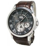 Premier Perpetual Calendar Black Dial Brown Leather Strap Men's Watch