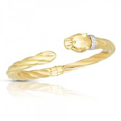 14K Gold & Diamond Panther Bracelet